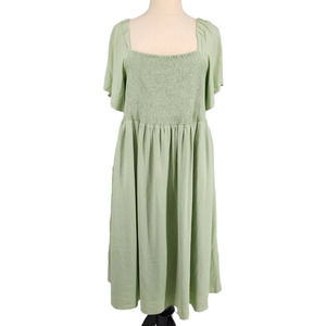 Madewell Lucie Smocked Midi Dress